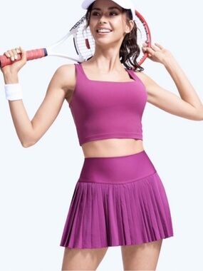NWT CRZ YOGA High Waist Pleated Skort
